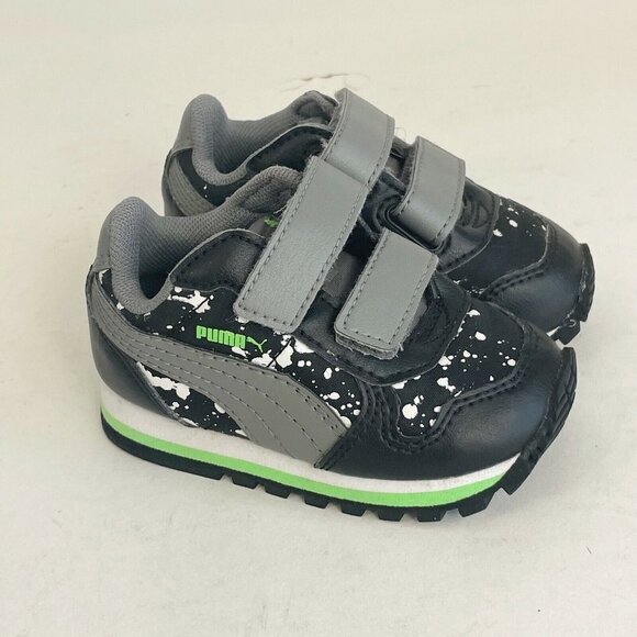 Puma Toddler ST Runner NL Splatz V Running Sneaker Casual Shoes Black 4C 362668 - Picture 1 of 7